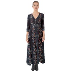 Digital Springs Button Up Boho Maxi Dress by Sparkle