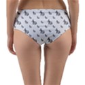 Grey Unicorn Sketchy Style Motif Drawing Pattern Reversible Mid-Waist Bikini Bottoms View4