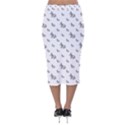 Grey Unicorn Sketchy Style Motif Drawing Pattern Velvet Midi Pencil Skirt View2