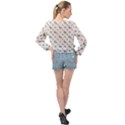 Grey Unicorn Sketchy Style Motif Drawing Pattern Banded Bottom Chiffon Top View2