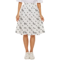 Grey Unicorn Sketchy Style Motif Drawing Pattern Classic Short Skirt by dflcprintsclothing