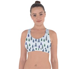 Coniferous Forest Cross String Back Sports Bra by SychEva