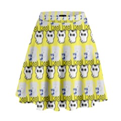 Cartoon Pattern High Waist Skirt by Sparkle