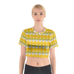 Cartoon Pattern Cotton Crop Top by Sparkle