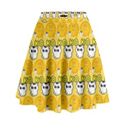 Cartoon Pattern High Waist Skirt by Sparkle