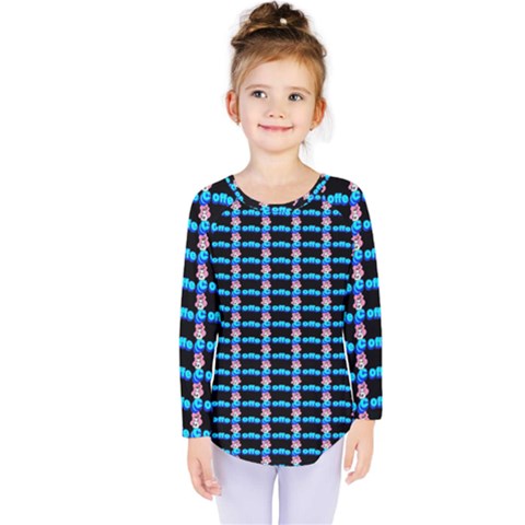 Cartoon Pattern Kids  Long Sleeve Tee by Sparkle