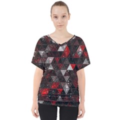 Gothic Peppermint V-neck Dolman Drape Top by MRNStudios
