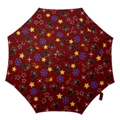 Krampus Kawaii Red Hook Handle Umbrellas (medium) by NerdySparkleGoth