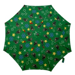 Krampus Kawaii Green Hook Handle Umbrellas (medium) by NerdySparkleGoth