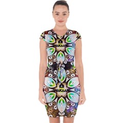 375 Chroma Digital Art Custom Capsleeve Drawstring Dress  by Drippycreamart