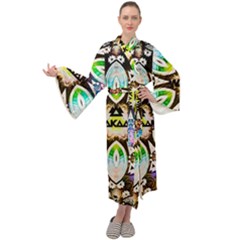 375 Chroma Digital Art Custom Maxi Velour Kimono by Drippycreamart