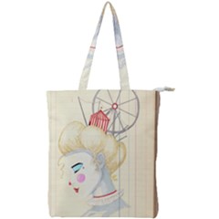 Clown Maiden Double Zip Up Tote Bag by Limerence
