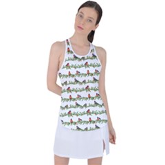 Bullfinches On The Branches Racer Back Mesh Tank Top by SychEva