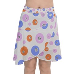 Colorful Balls Chiffon Wrap Front Skirt by SychEva