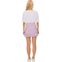 Multicolored Circles On A Pink Background Mini Front Wrap Skirt View4