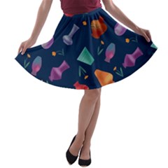 Jugs And Vases A-line Skater Skirt by SychEva