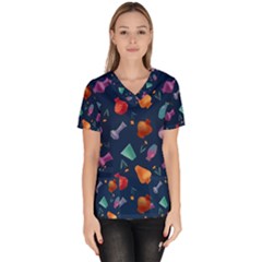 Jugs And Vases Women s V-neck Scrub Top by SychEva