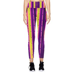Warped Stripy Dots Pocket Leggings  by essentialimage365