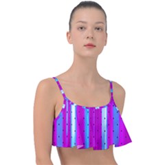Warped Stripy Dots Frill Bikini Top by essentialimage365