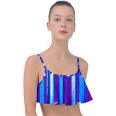 Warped Stripy Dots Frill Bikini Top by essentialimage365