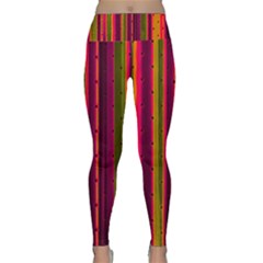 Warped Stripy Dots Lightweight Velour Classic Yoga Leggings by essentialimage365
