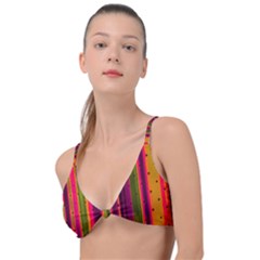 Warped Stripy Dots Knot Up Bikini Top by essentialimage365