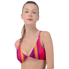 Warped Stripy Dots Knot Up Bikini Top by essentialimage365