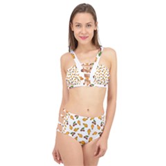Oak Leaves And Acorns Cage Up Bikini Set by SychEva