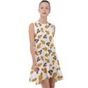 Oak Leaves And Acorns Frill Swing Dress View1