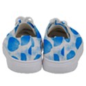 Cloudy watercolor, blue cow spots, animal fur print Kids  Low Top Canvas Sneakers View4