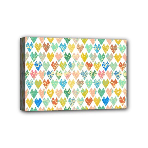 Multicolored Hearts Mini Canvas 6  X 4  (stretched) by SychEva
