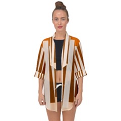 Lines Open Front Chiffon Kimono by Sparkle