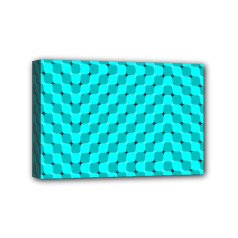 Illusion Waves Pattern Mini Canvas 6  X 4  (stretched) by Sparkle