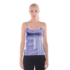 Illusion Waves Pattern Spaghetti Strap Top by Sparkle