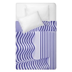 Illusion Waves Pattern Duvet Cover Double Side (single Size) by Sparkle