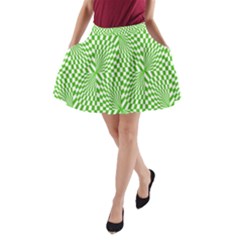 Illusion Waves Pattern A-line Pocket Skirt by Sparkle