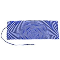 Illusion Waves Pattern Roll Up Canvas Pencil Holder (s) by Sparkle