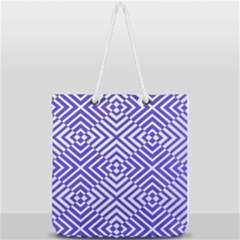 Illusion Waves Pattern Full Print Rope Handle Tote (large) by Sparkle