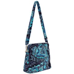 Strange Glow Zipper Messenger Bag by MRNStudios