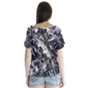 Reticulated Nova V-Neck Flutter Sleeve Top View2