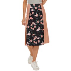 Flamingo Midi Panel Skirt by flowerland