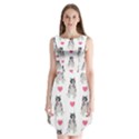 Little Husky With Hearts Sleeveless Chiffon Dress   View1