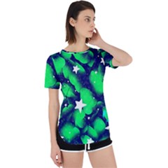 Space Odyssey  Perpetual Short Sleeve T-shirt by notyouraveragemonet