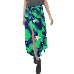 Space Odyssey  Velour Split Maxi Skirt by notyouraveragemonet