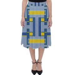 Abstract Pattern Geometric Backgrounds   Classic Midi Skirt by Eskimos