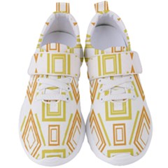 Abstract Pattern Geometric Backgrounds   Women s Velcro Strap Shoes by Eskimos