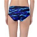 Blue Waves Abstract Series No8 Mid-Waist Bikini Bottoms View2