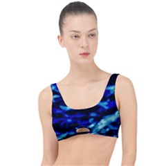 Blue Waves Abstract Series No8 The Little Details Bikini Top by DimitriosArt