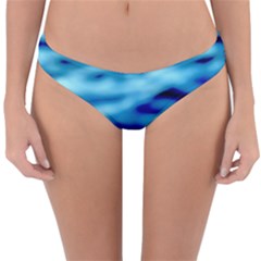 Blue Waves Abstract Series No4 Reversible Hipster Bikini Bottoms by DimitriosArt