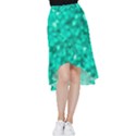 Light Reflections Abstract No9 Turquoise Frill Hi Low Chiffon Skirt View1